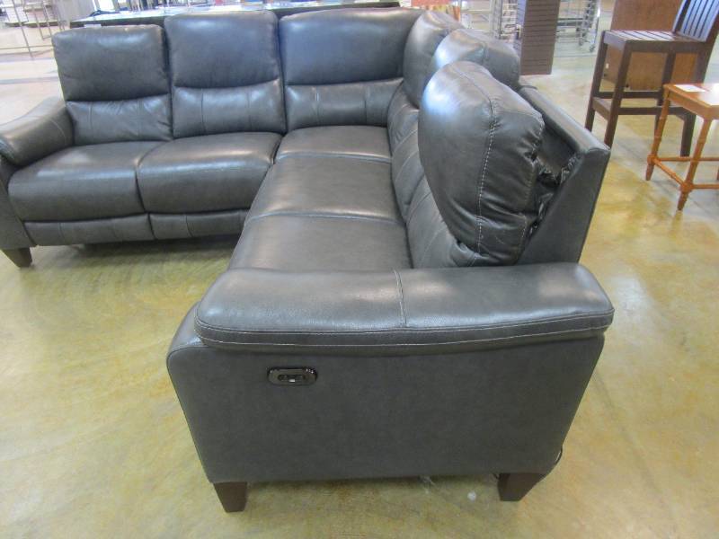 3 Piece Leather Reclining Sectional (MISSING 1 ADAPTER, HEADREST ON 1 SIDE DOES NOT WORK, SEE PHOTOS)