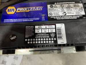 lot 43 image: NAPA PROFORMER BATTERY