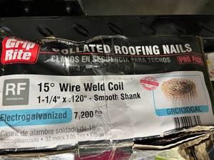 lot 60 image: GRIP RITE ROOFING NAILS