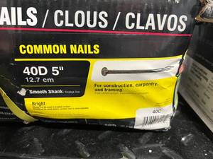 lot 62 image: GRIP RITE COMMON NAILS