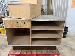 lot 90 image: WOOD CABINET