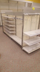 lot 87 image: 2 8FT SECTIONS DISPLAY SHELVING