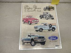 80 Years Ford Trucks Sign, 12.5x16...
