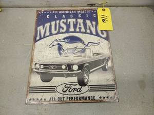 Mustang Sign, 12.5x16...