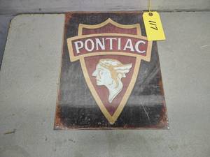 Pontiac Sign, 12.5x16...