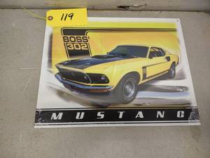 Mustang Boss 302 Sign, 16x12.5...