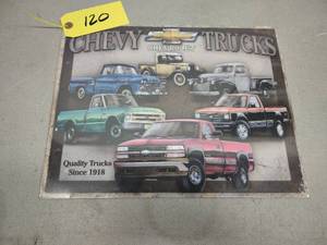 Chevy Trucks Sign, 16x12.5...