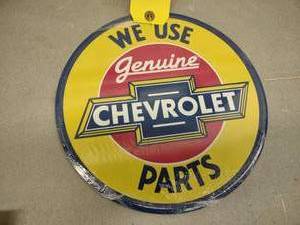 Chevrolet Parts Sign, 12...