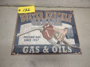 Busted Knuckle Garage Sign, 16x12.5...