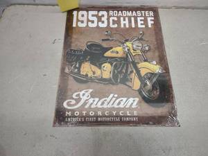 Indian Chief Sign, 12.5x16...