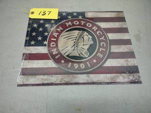 Indian Motorcycles Sign, 16x12.5...
