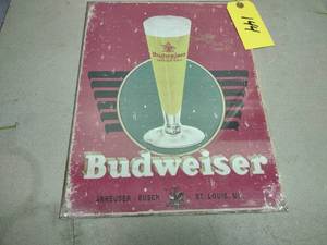 Budweiser Sign, 12.5x16...
