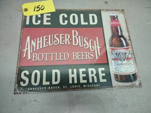Anheuser-Bush Budweiser Sign, 16x12...