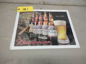 Budweiser Sign, 16x12.5...