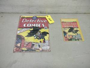 Detective Comics Sign, 12.5x16 & 19...