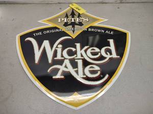 Petes Wicked Ale Sign, 27x27...
