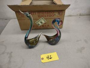 2 pc. Crystal Swans, New in Box...