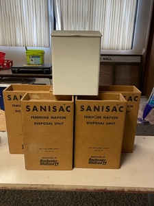 6 NEW Sanitary Napkin Disposal Units