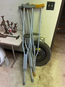 Crutches and New Foam Hand Grips