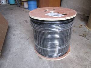(UD1) 1,000 Ft Roll of Vericom Communications Cable RG-11 Quad Shield Solid Copper Coaxial Cable XRG11-04223 Black