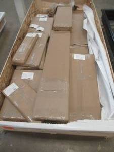 Pallet of Custom Cabinet Drawer and Door Fronts - Gray Color - Brand is Elias Woodwork (SEE PHOTOS)