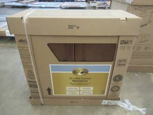 Hampton Bay Hampton Satin White Raised Panel Stock Assembled Sink Base Kitchen Cabinet (36 in. x 34.5 in. x 24 in.)