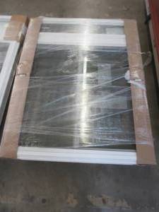 Simonton 6500 Series Slider Window with Top Light in White Vinyl - Dual Cam with Screen -  46 12 in x 59 in x 3 14 in wall (SLIGHT SCRATCH & DENT)