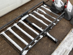 lot 15 image: Lot Of Cargo Carrier -- Ford Running Board -- (6) Exmark Mower Deck Discharge Chutes