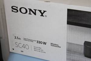 lot 12 image: Sony HT-SC40 2.1 Channel Sound Bar Soundbar with Wireless Subwoofer Sub Woofer  Bass - Home Audio System