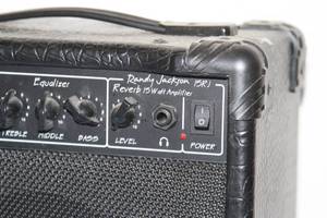 lot 39 image: Randy Jackson 15W 15 Watt Light & Portable Guitar  Audio Amplifier