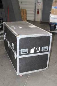 lot 58 image: Large Hard Sided Road  Travel  Shipping Equipment Case with Heavy Duty Casters & Foam Interior