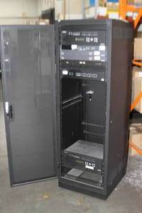 lot 61 image: Middle Atlantic 35 Rack Unit 35 35RU ERK Series Pro Audio  Video Equipment Rack on Casters - Includes Equipment