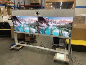 lot 3 image: Cisco MX700 Dual 55 Video Screen Displays  Monitors with Integrated HD Camera & Stand