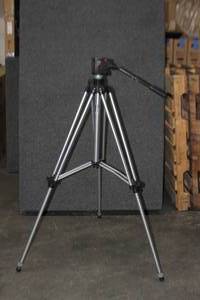 lot 62 image: Bogen Manfrotto Pro Multi-Stage Video Camera  Stand Tripod with 501 Fluid Head & Pan Arm