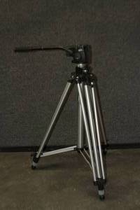lot 64 image: Bogen Manfrotto Pro Multi-Stage Video Tripod with Fluid Head Tripod