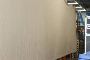 lot 88 image: Norcostco 10 8 x 40 Flame Retardant Theatrical  Theater Drapery Drape Curtain - Muslin Medium Weight Fabric