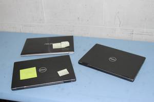 lot 110 image: Lot of 3 Laptop Computers - Dell & Asus - PARTS  REPAIR - See Technicians Notes
