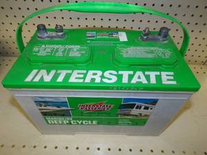 lot 17 image: Interstate Deep Cycle Battery