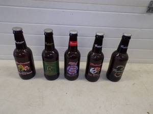 lot 36 image: 5 Collectable Budweiser Bottles