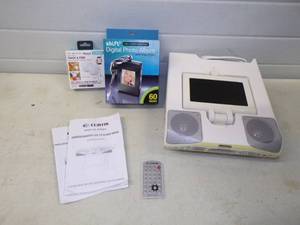 lot 48 image: Under Counter Tv  Radio, Digital Photo Key Chain and Track and Find