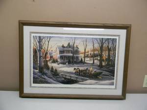 lot 5 image: Terry Redlin Homeward Bound - Professionally Framed & Signed Art - VERY NICE - AWESOME PIECE - APPROX 32 By 23 - SEE PICTURES