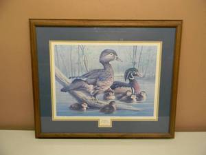 lot 7 image: PRINTERS PROOF - James H. Killen FAMILY WOODDUCKS - Professionally Framed, Signed & Numbered Art - Printers Proof 7 Of 7 - VERY NICE - AWESOME PIECE - APPROX 28 By 23 - SEE PICTURES
