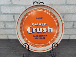 lot 3052 image: Vintage Orange Crush Carbonated Beverage Tray - Approx. 12 Diameter