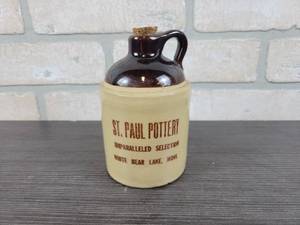 lot 3088 image: Mini St. Paul Pottery Jug - White Bear Lake, MINN - Approx. 5 Tall