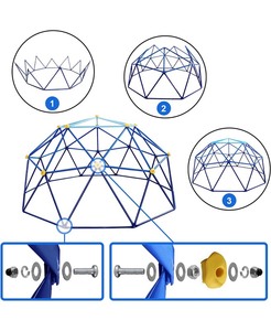 SMkidsport 10FT Metal Dome Climber- Blue