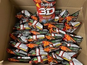 Case of 3D Dorito Crunch Nacho Cheese Chips  32 bags per case