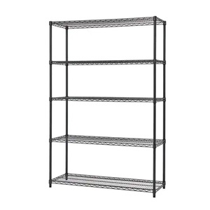 lot 7 image: TRINITY Black Anthracite 5-Tier Steel Wire Shelving Unit (48 in. W x 72 in. H x 18 in. D)