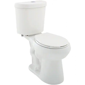 lot 54 image: Glacier Bay 2-piece 1.1 GPF1.6 GPF Dual Flush Round Toilet in White