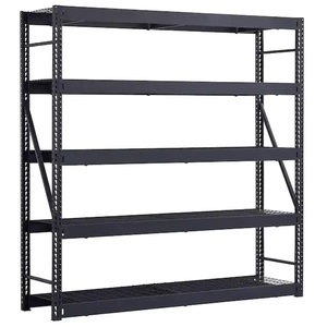 lot 113 image: Husky 5-Tier Industrial Duty Steel Freestanding Garage Storage Shelving Unit in Black (90 in. W x 90 in. H x 24 in. D)