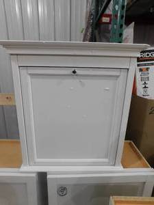 lot 41 image: Home Decorators Collection Hampton Harbor 24 In. Single Tilt-out Hamper In White